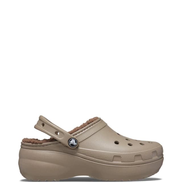 Crocs Classic Platform Lined Clog - Beige Beige 4