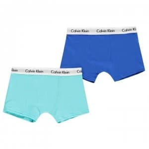 Calvin Klein 2 Pack Trunks - Royal/Aqua