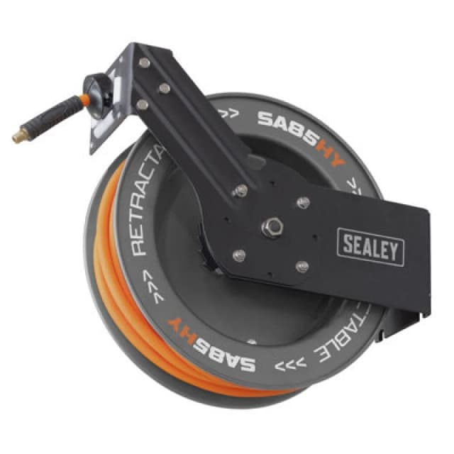 Sealey High Visibility Hybrid Air Hose and Smooth Retraction Steel Reel SA85HY Diameter: 10mm