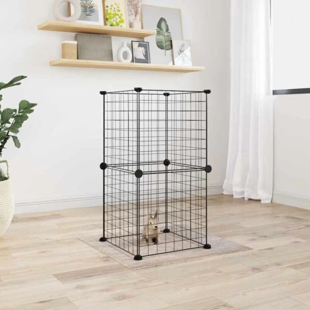 VIDAXL Vidaxl - 8-Panel Pet Cage Black 35x35cm Steel 8720287190646