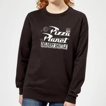 Toy Story Pizza Planet Logo Womens Sweatshirt - Black