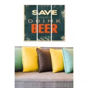 MDF7050884 Multicolor Decorative MDF Painting (3 Pieces)