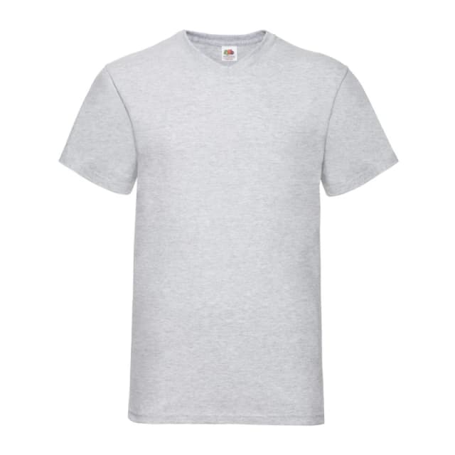 Fruit Of The Loom Fruit of the Loom Men Valueweight Heather V Neck T-Shirt in Grey Size: Small Grey S Male 5063470555000