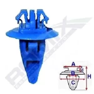 ROMIX Clip, trim-/protection strip 80104 TOYOTA,HILUX III Pick-up (TGN1_, GGN2_, GGN1_, KUN2_, KUN1_),HILUX VI Pick-up (_N1_)