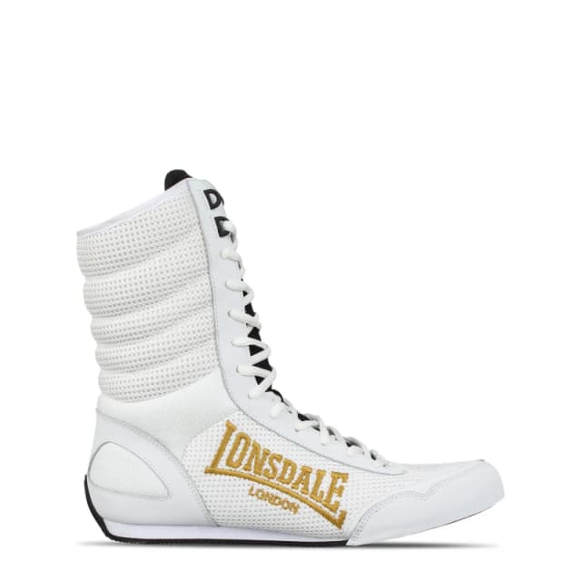 Lonsdale Contender Boxing Boots White/Blk/Gold unisex 7 (41)