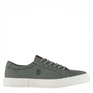 Luke 1977 Arnie Low Canvas Trainers - Concrete