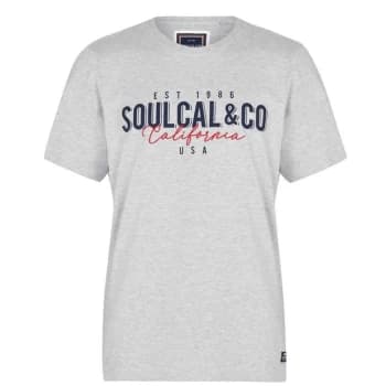 SoulCal Large Logo T Shirt Mens - Grey