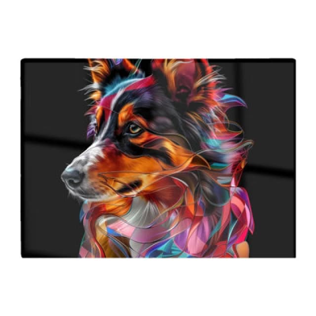 Warren Reed Designer Colorful Collie Dreams Chopping Board