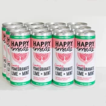 Happy Inside Pomegranate Lime & Mint - 250ml x 12