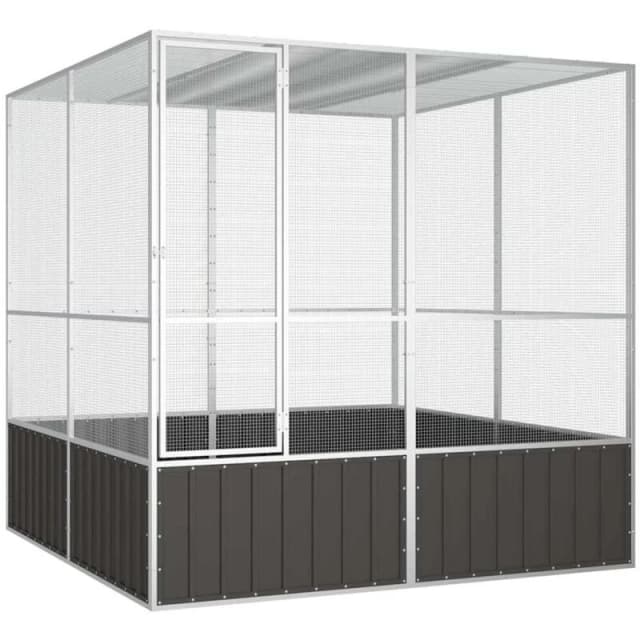 VIDAXL Bird Cage Anthracite 213.5x217.5x211.5cm Galvanised Steel Vidaxl 171549