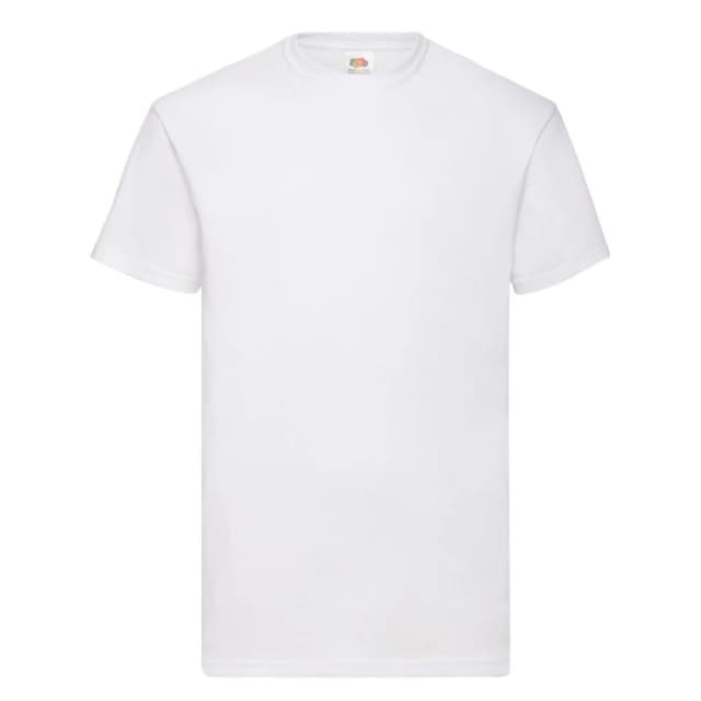 Fruit Of The Loom Fruit of the Loom Men Valueweight Cotton T-Shirt in White Size: Small White S Male 5063527386809