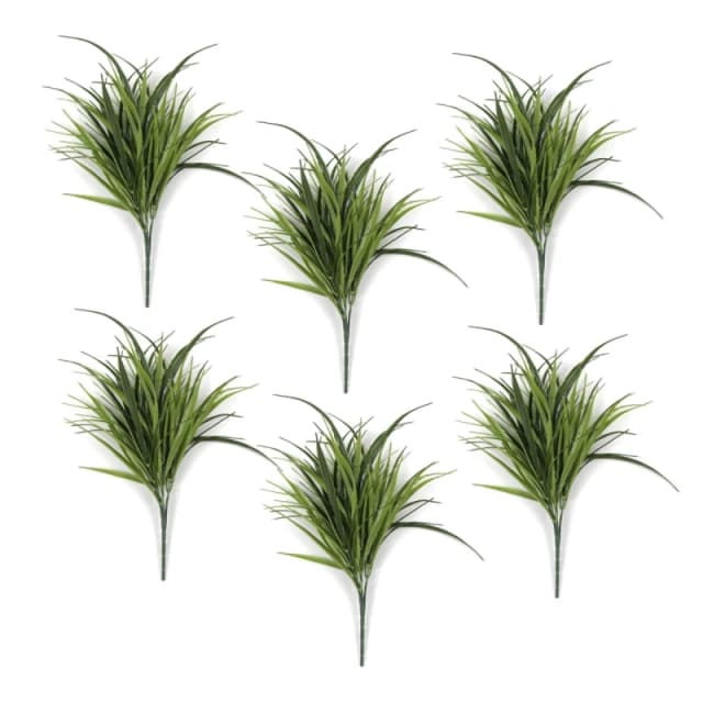 N/A Pack of 6 x 30cm Fire Resistant Artificial Grass Stem