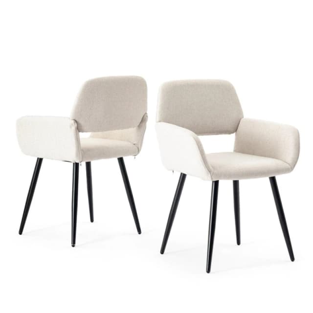 Biba Mayfair Dining Chairs Pair Beige unisex One Size