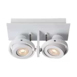 Lucide LANDA - Twin Ceiling Spotlight - LED Dim to warm - GU10 - 2x5W 2200K/3000K - White