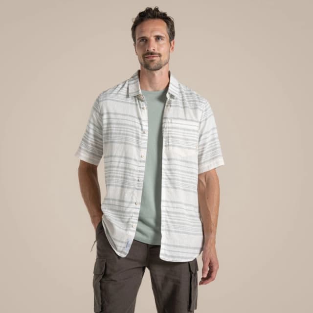 Craghoppers Mens Crtwrght Short Sleeve T-Shirt LichenGrnStr male Medium