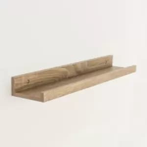Durs 48cm wide floating book shelf - oak effect