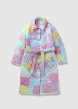 Olivia Rubin Womens Lou Quilted Pastel Print Coat In Pastel Scribble