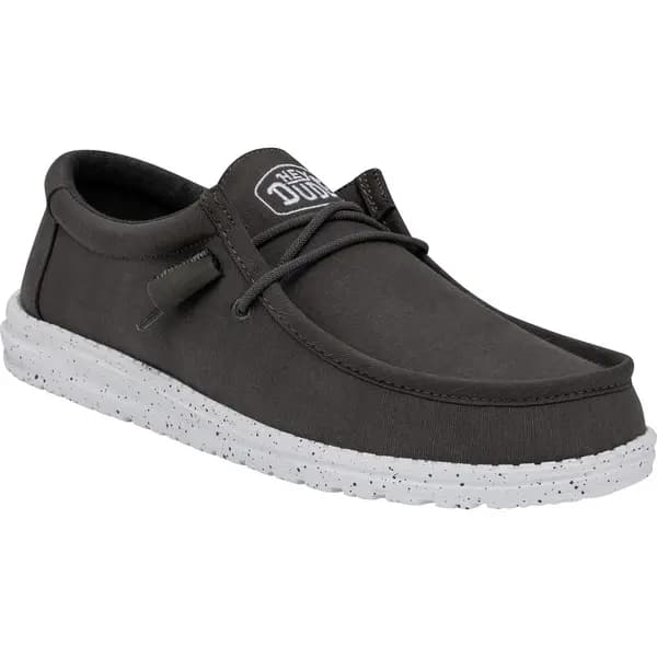 Hey Dude Mens Wally Slub Slip On Trainers Shoes - UK 7 Grey male GDE2662DKG7