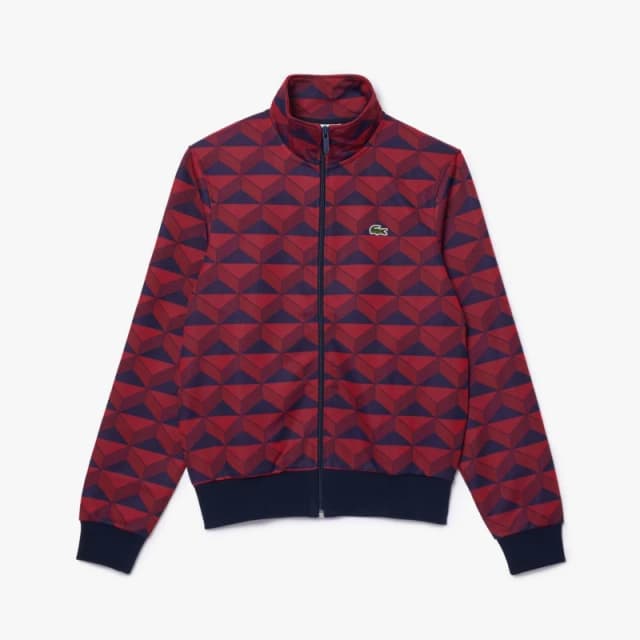 Lacoste Robert George Jacquard Motif Zipped Sweatshirt Multi Colour male 2XS