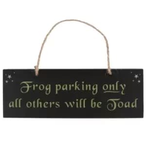 Frog Parking Hanging Garden Sign