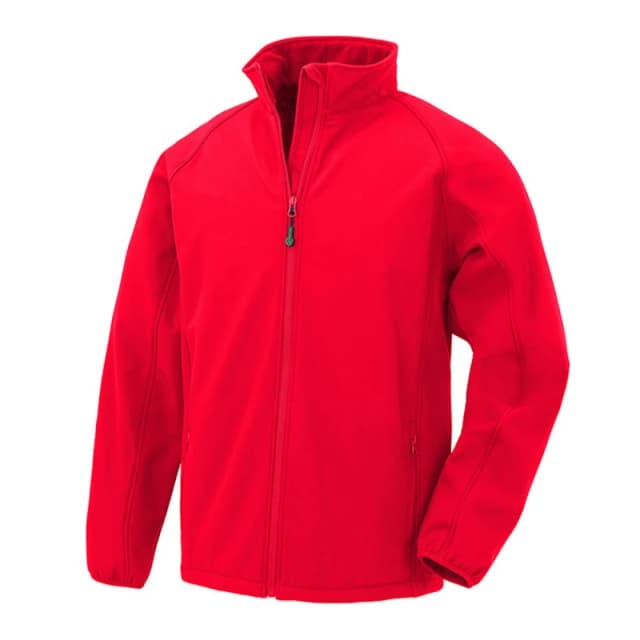Result Result Men Printable Soft Shell Jacket in Red Size: Small Red S Male 5063574843638