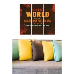 MDF7050351 Multicolor Decorative MDF Painting (3 Pieces)