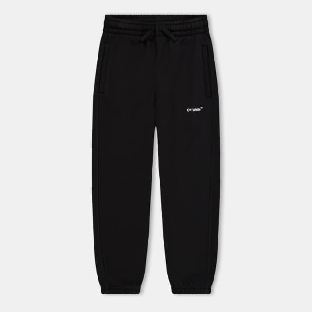 Off White Kids Cuffed Ankle Fleece Joggers Black Multi male 4Y