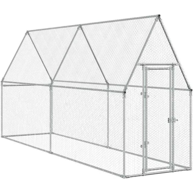 VIDAXL Vidaxl - Chicken Cage Silver 100x100x190cm Galvanised Steel 8721012410350