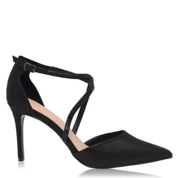 Linea D Strap High Heels - Black