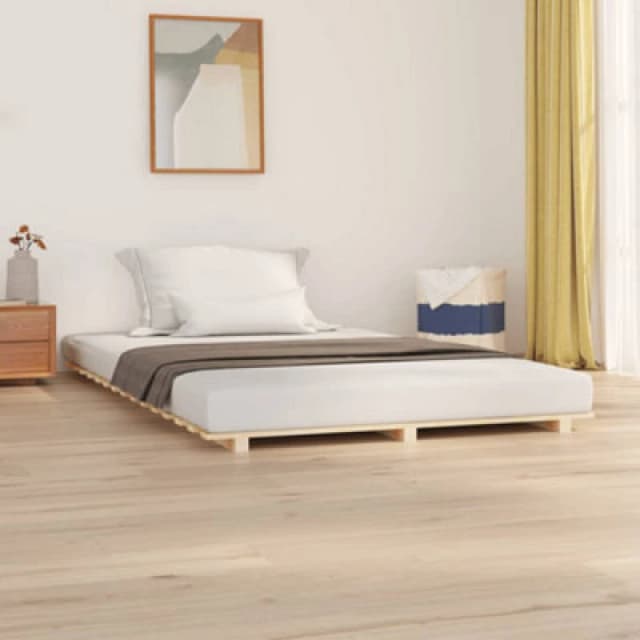 Vidaxl Bed Frame Without Mattress 140X190 Cm Solid Wood Pine