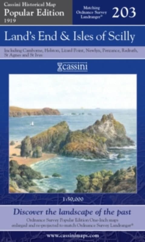 Land's End and Isles of Scilly Sheet map, folded