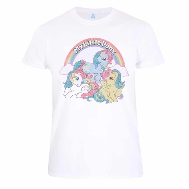 My Little Pony Womens Vintage T-Shirt in White Size: Small White Female S