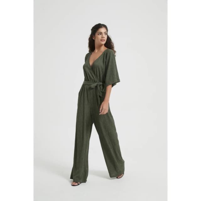 Be You Crinkle Jumpsuit - Green Green 8