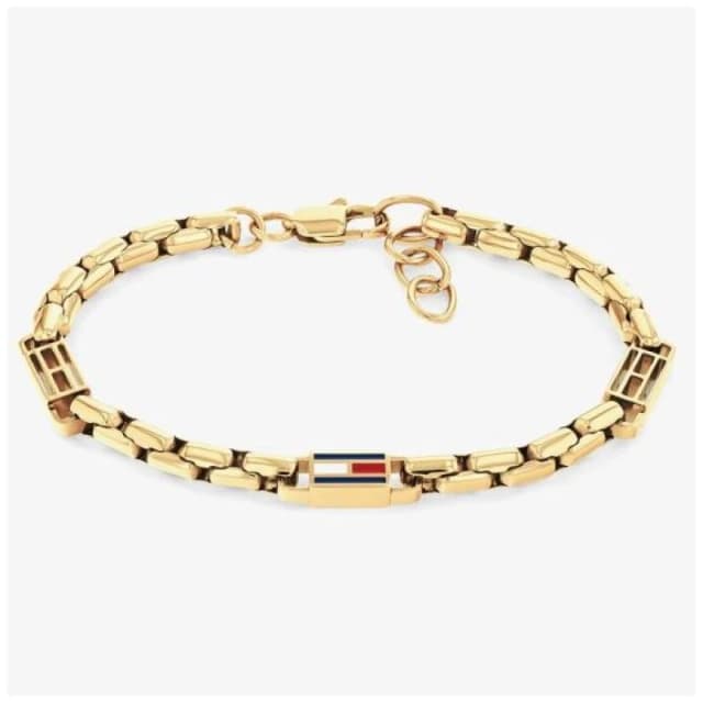Tommy Hilfiger 2790675 3D Flag Metal Gold Plated Bracelet Jewellery
