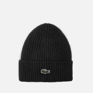 Lacoste Logo-Appliqued Rib-Knitted Beanie