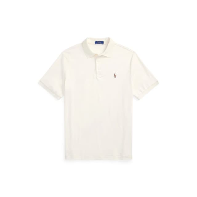 Polo Ralph Lauren Mens Slim Fit Short Sleeve Polo Shirt Pale Cream male L