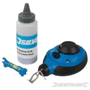 Silverline (250571) 3:1 Fast Rewind Chalk Line Set 3pce 30m
