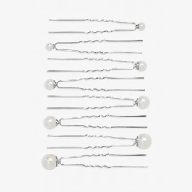 Jon Richard Silver Plated Pearl Pins Silver female One Size