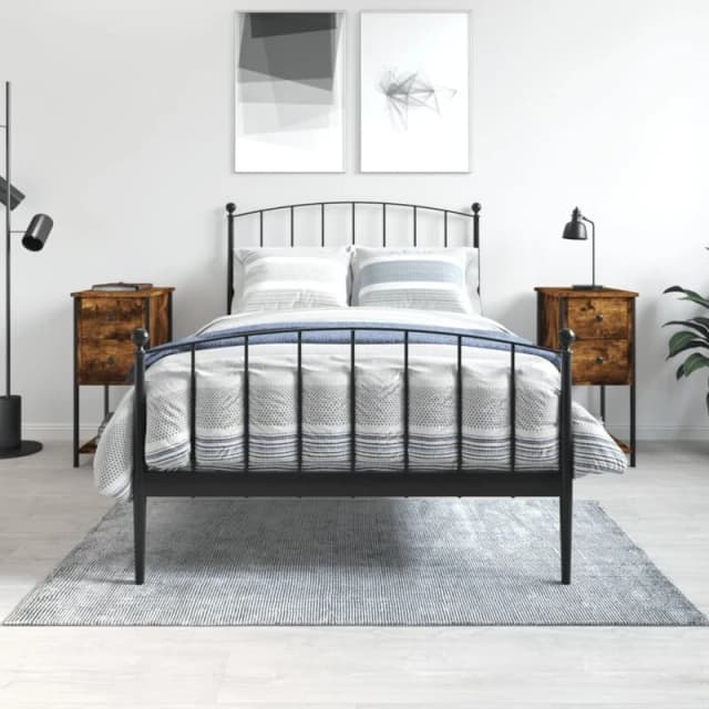 VIDAXL Bedside Cabinets 2 pcs Smoked Oak 32x42x70cm Engineered Wood Vidaxl 8720845940577