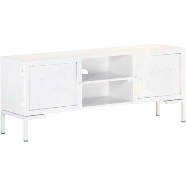 VIDAXL TV Cabinet White 115x30x46cm Solid Mango Wood Vidaxl 8720286068465
