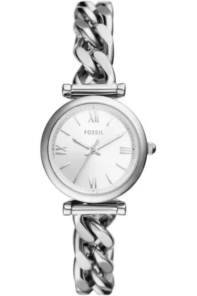 Fossil Ladies Carlie Three-Hand Stainless Steel Watch ES5331