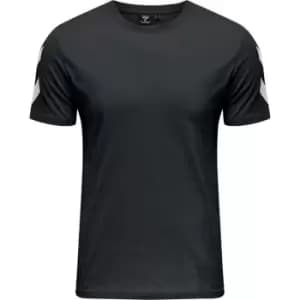 Hummel Chevron T Shirt Adults - Black