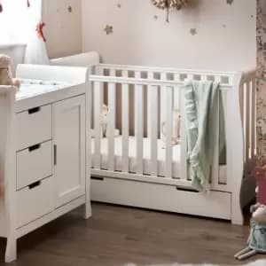 OBaby Stamford Mini 2 Piece Nursery Room Set, White White