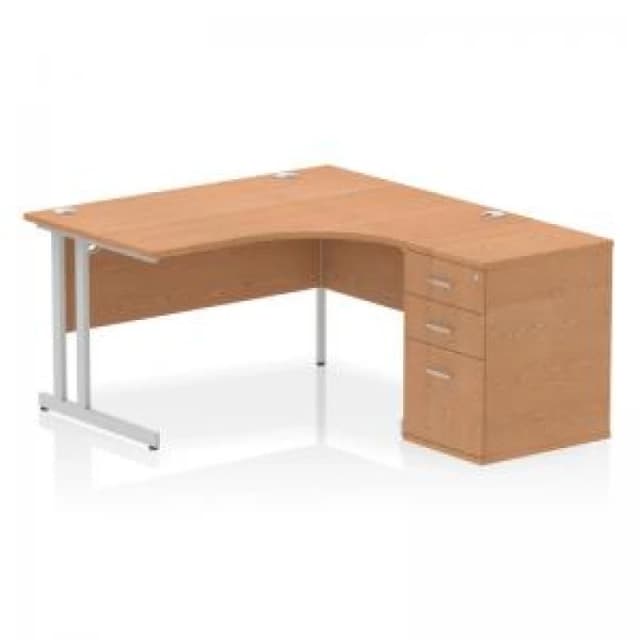 Dynamic Office Solutions Impulse 1400mm Cantilever Right Crescent Desk Workstation I004254