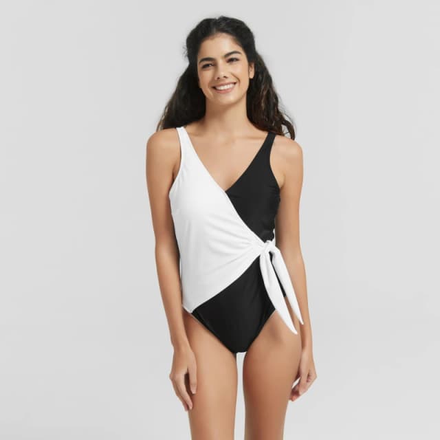 Be You Wrap Front Swimsuit. - Black 8
