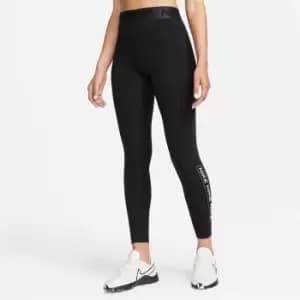 Nike Pro Dri-FIT Womens Graphic Mid-Rise Leggings - Black