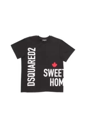 DSQUARED2 T-Shirt Boys Black cotone