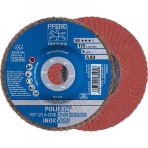 PFERD 67658125 POLIFAN-serrated washer PFF 125 A COOL 80SG INOX + ALUMINUM Diameter 125mm 10 pc(s)