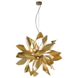 BLOOM 6 Light Spherical Pendant Ceiling Light Gold 65x60cm