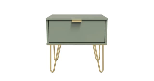 Fuji 1 Drawer Bedside In Reed Green (Ready Assembled)